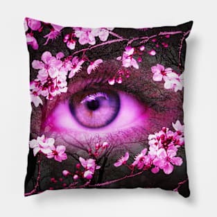 Eye of Cherry Blossoms Pillow