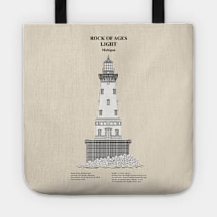 Rock of Ages Light Lighthouse - Michigan - SBDpng Tote