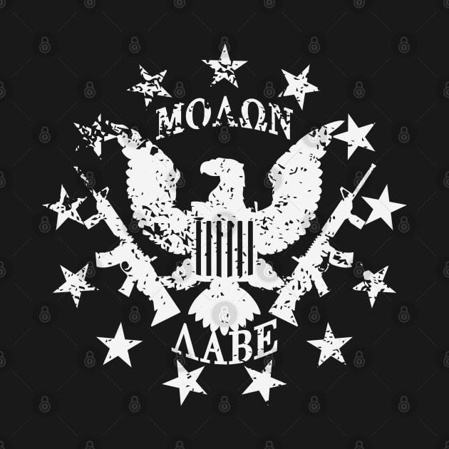 Molon Labe US Great Seal and Stars White by AStickyObsession