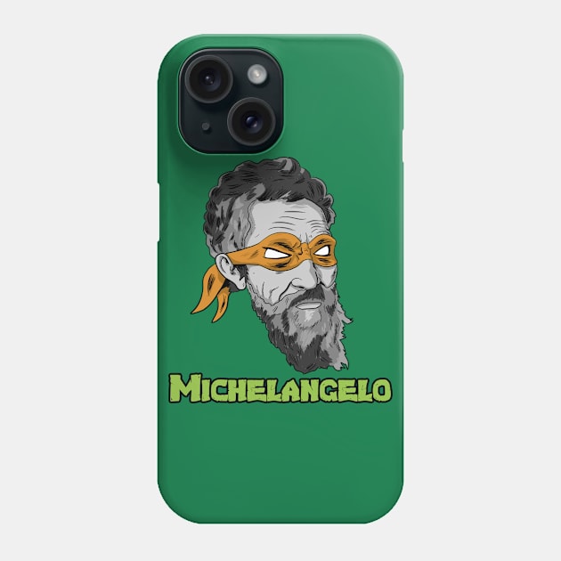 Michelangelo Phone Case by Black Snow Comics