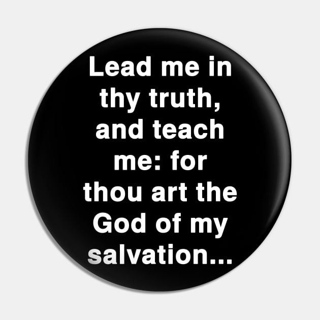 Psalm 25:5  Bible Verse Typography KJV Pin by Holy Bible Verses