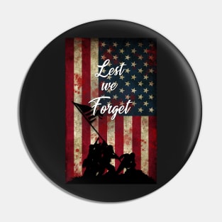 Lest we forget - Rasing the Flag Iwo Jima Pin