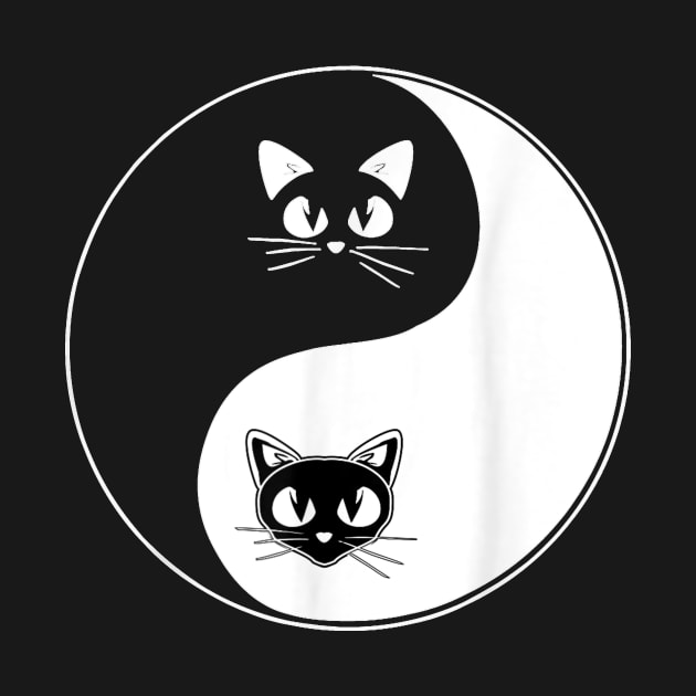 Cat Yin Yang    Kittens Ying Yang Symbol Cat by Peter Smith