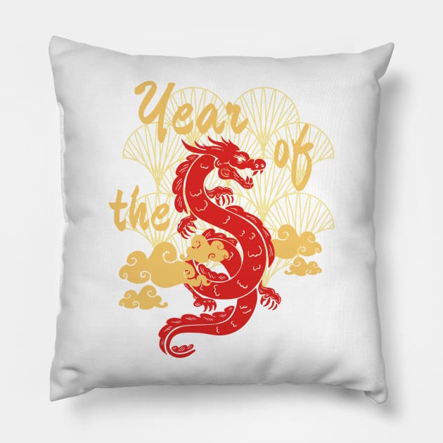 Year of the Dragon Pillow by Pixxie Design