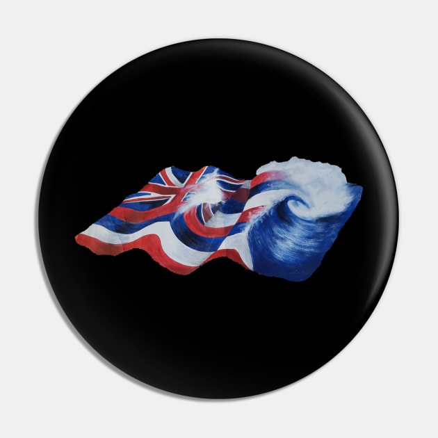 Hawaiian flag surfing design t-shirt Pin by Coreoceanart