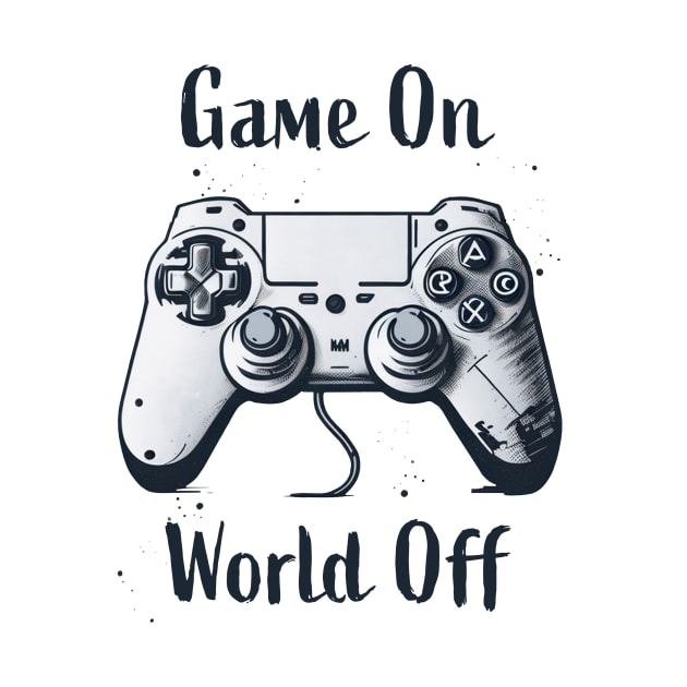 Game On, World Off by SRArtShop