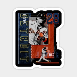 Javier Baez Baseball Paper Poster Tigers 3 - Javier Baez - T-Shirt