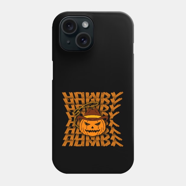 Howdy Pumpkin Halloween-Mirror Text Typgraphy Phone Case by ARTSYVIBES111