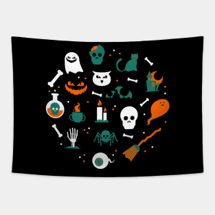 Halloween Pattern Tapestry