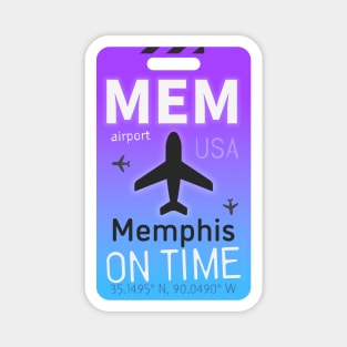 "Gateway to Graceland: MEM Airport Code Design" Magnet