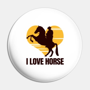 'I Love Horse' Adorable Horse Gift Pin