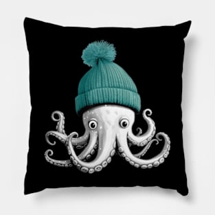 Cephalopod Octopus Lover Chilling In A Cap Pillow