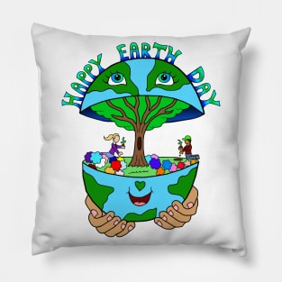 Happy Earth Day Pillow