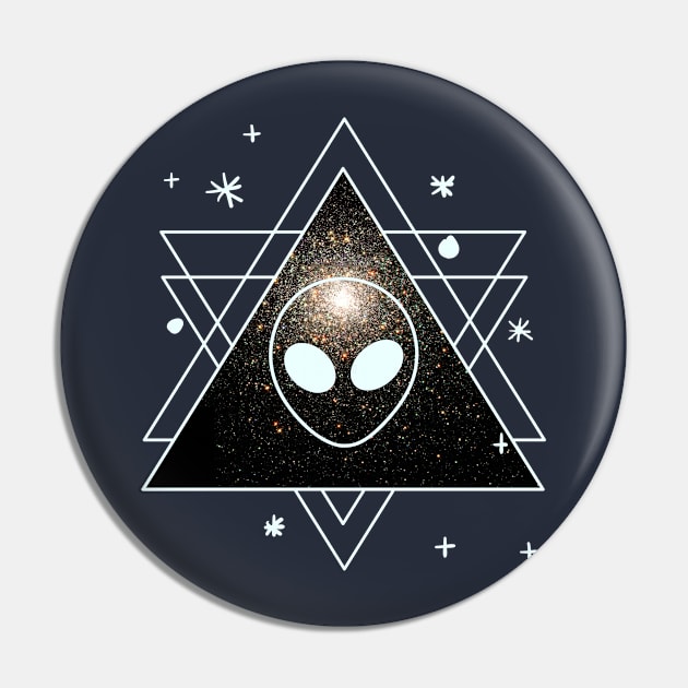 Galaxy Geometric Alien Pin by LisaLiza