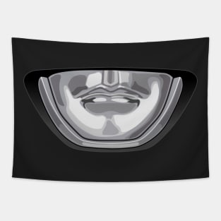 Black Ranger Helmet Face Mask Tapestry