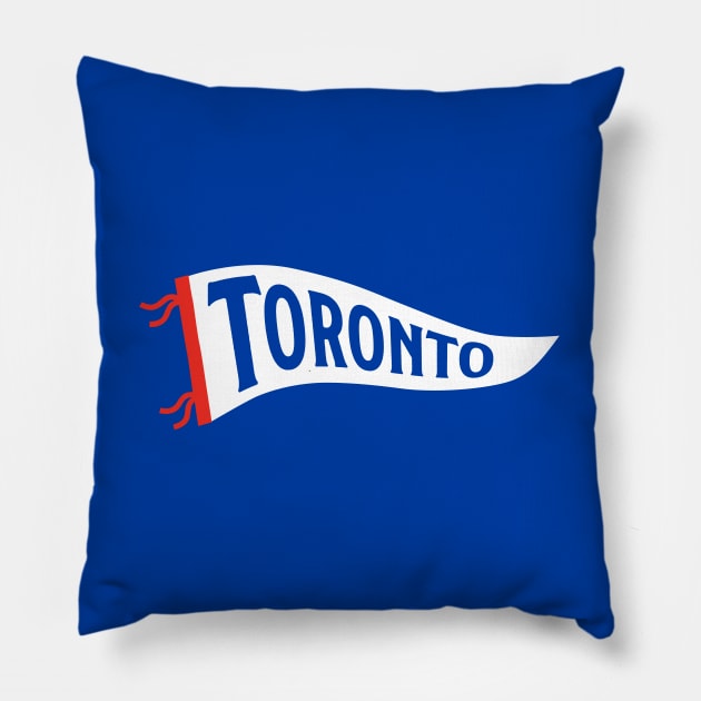 Toronto Pennant - Blue 2 Pillow by KFig21