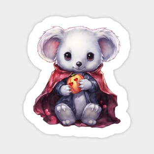 Cartoon Koala in Dracula Costume Magnet