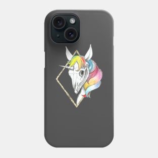 Rainbow Unicorn Skull Phone Case