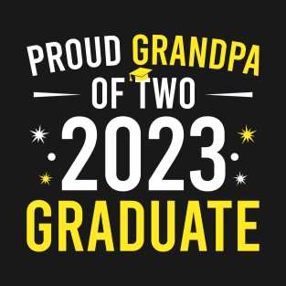 Proud Grandpa Of Two 2023 Graduate, Graduation Gift T-Shirt