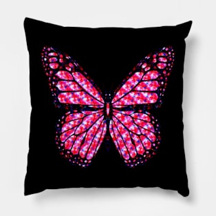 Fantasy Butterfly With Strawberry Pink Wings Pillow