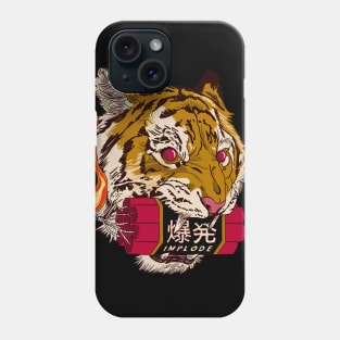 Tiger with dynamite Phone Case