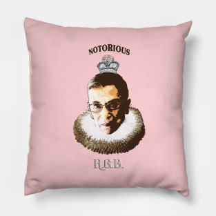 Notorious R.G.B. - Ruth Bader Ginsburg portrait. Pillow