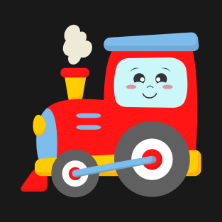 Steam Engine Locomotive Train for Kids Boys Girls Toddlers T-Shirt