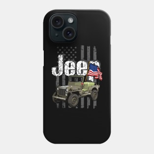 Willys MB Jeepcar JEEP Flag Phone Case