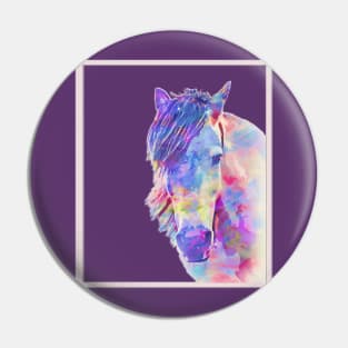 Abstract Horse Head Pastels Pin