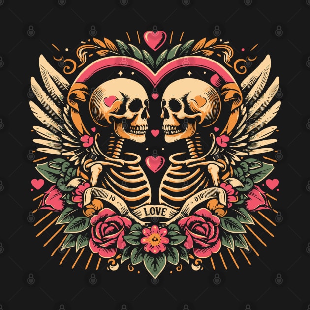 Eternal Love // Vintage Skeletons Love by Trendsdk