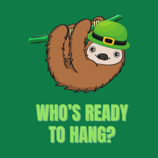 Green Sloth St. Patrick's Day T-Shirt