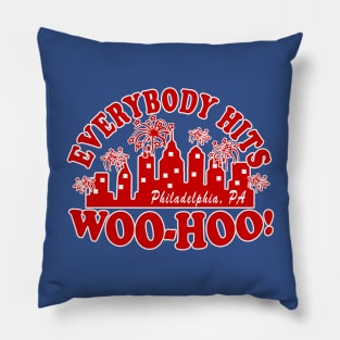 Philadelphia Baseball Everybody Hits Woo Hoo Pillow