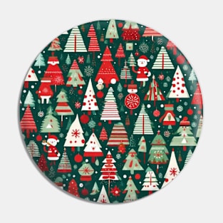 christmas trees pattern gift Pin