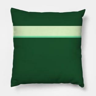 A striking federation of Dark Sea Green, Seafoam Blue, Tea Green, Pine and June Bud stripes. Pillow