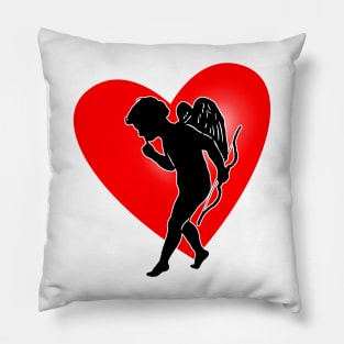 Eros cupid angel in the hearts in love Pillow