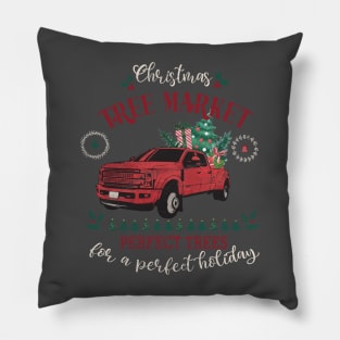 Christmas Tree Market Pillow