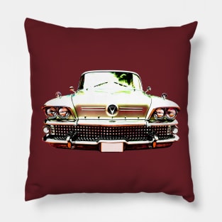 Buick Riviera 1950s American classic car high contrast Pillow