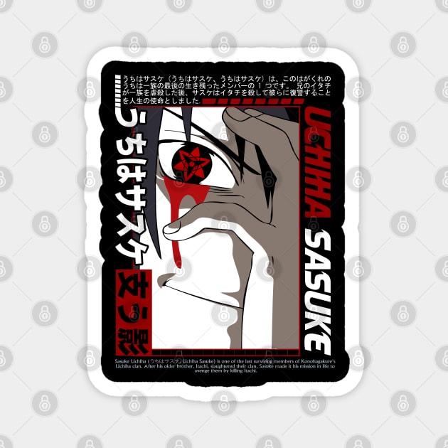 Sasuke Mangekyo Sharingan - Naruto Anime Magnet by Otaku Vibes