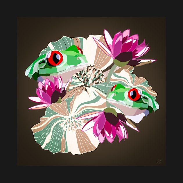 Frogs and lillies by Digital GraphX