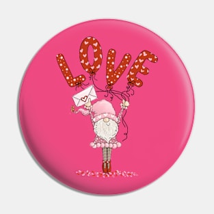 Valentine Gnome Pin