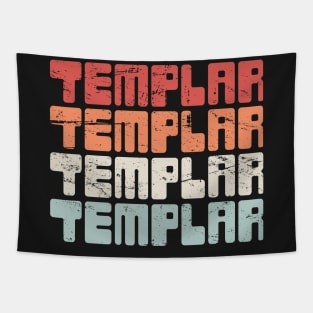 TEMPLAR | Vintage Crusader Text Tapestry