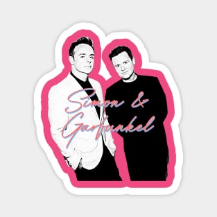 Simon & Garfunkel / Ant & Dec 80s Style Parody Design Magnet