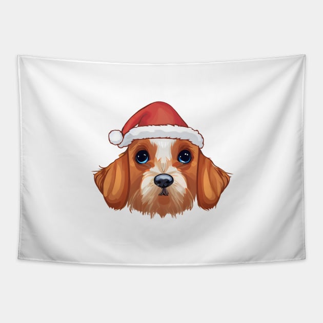 Funny Christmas Dog Tapestry by TheMegaStore