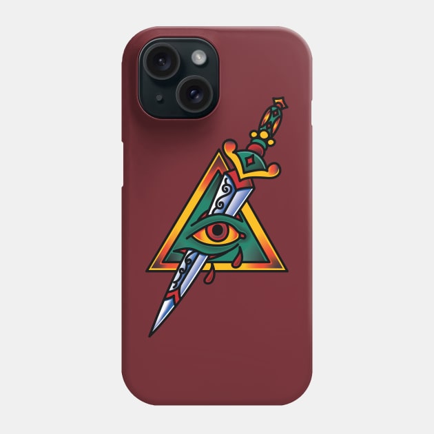 American Traditional Dagger of Providence Phone Case by OldSalt