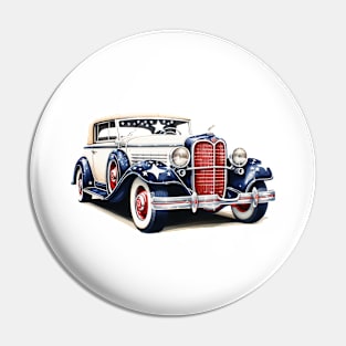 Vintage car artwork Pin