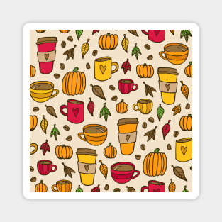 Pumpkin Spice & Coffee Magnet