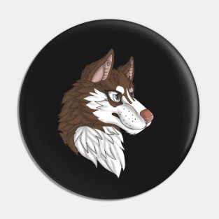 Brown Husky Pin