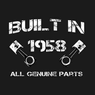 Built in 1958 Car fanatics 62nd Birthday Gift ideas T-Shirt