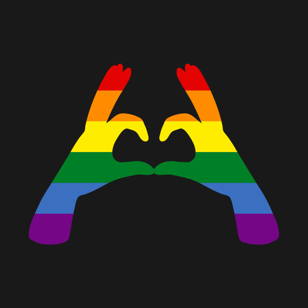 Pride Heart Hands LGBTQ Design by OTM Sports & Graphics