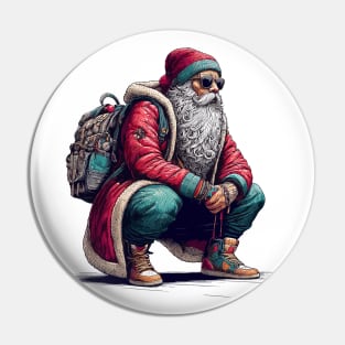 Retro Trendy Santa Claus Pin